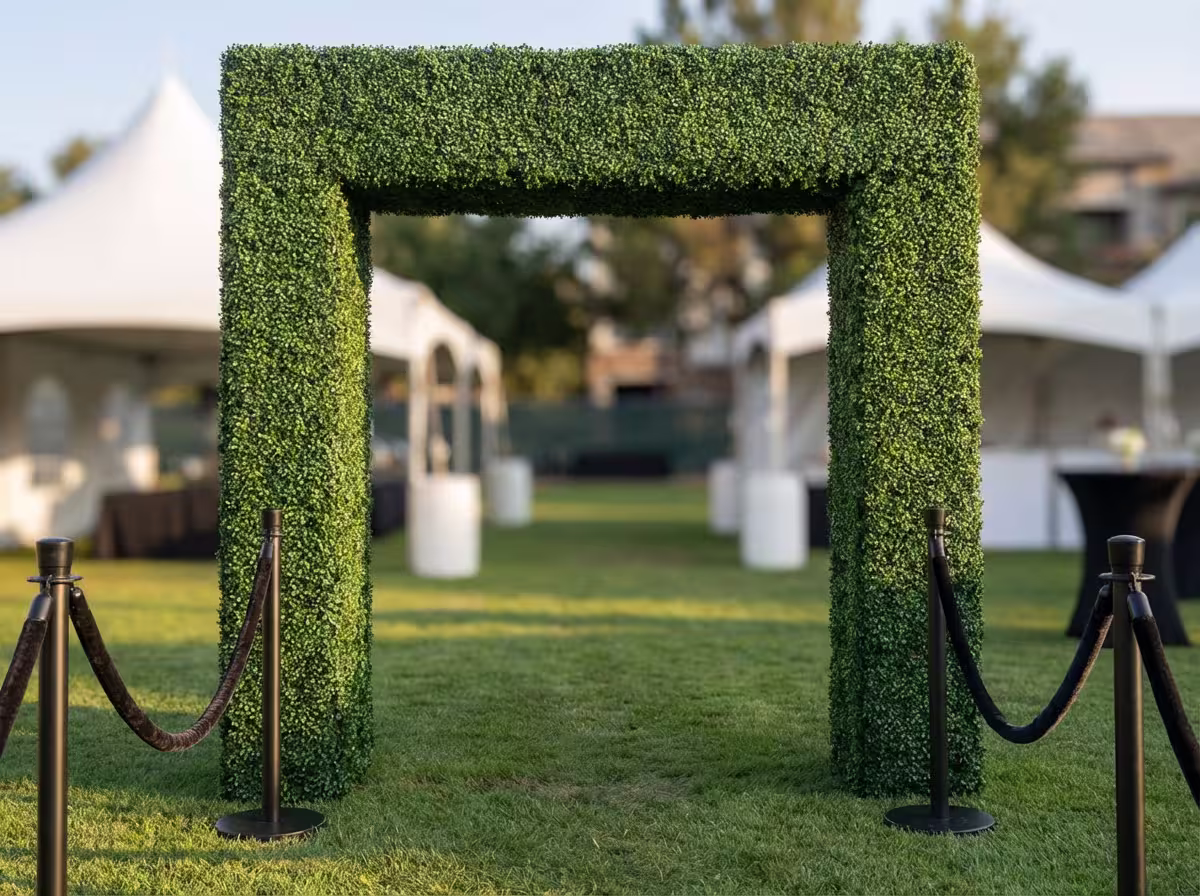 Hedge Arches by Evergreen Event Rental