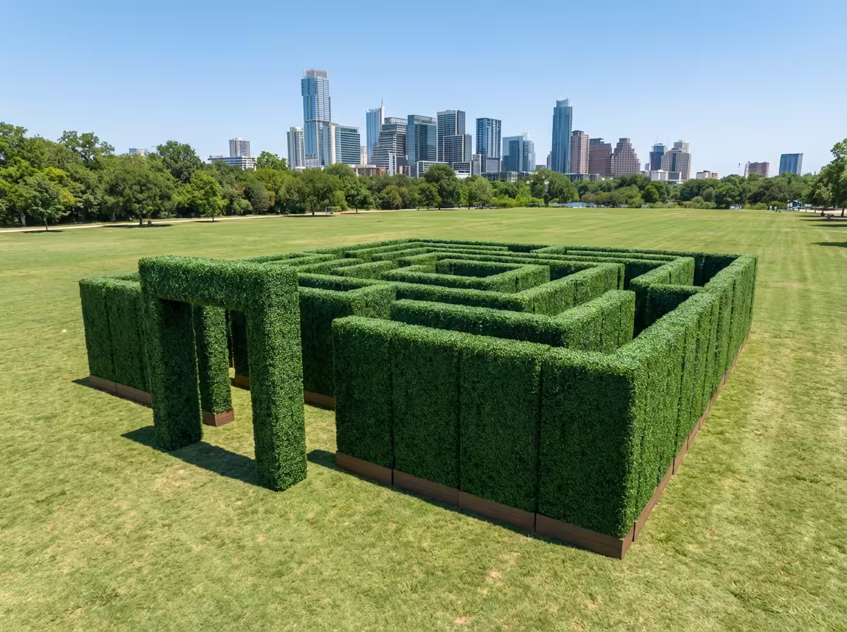 Hedge Mazes & Structures by Evergreen Event Rental