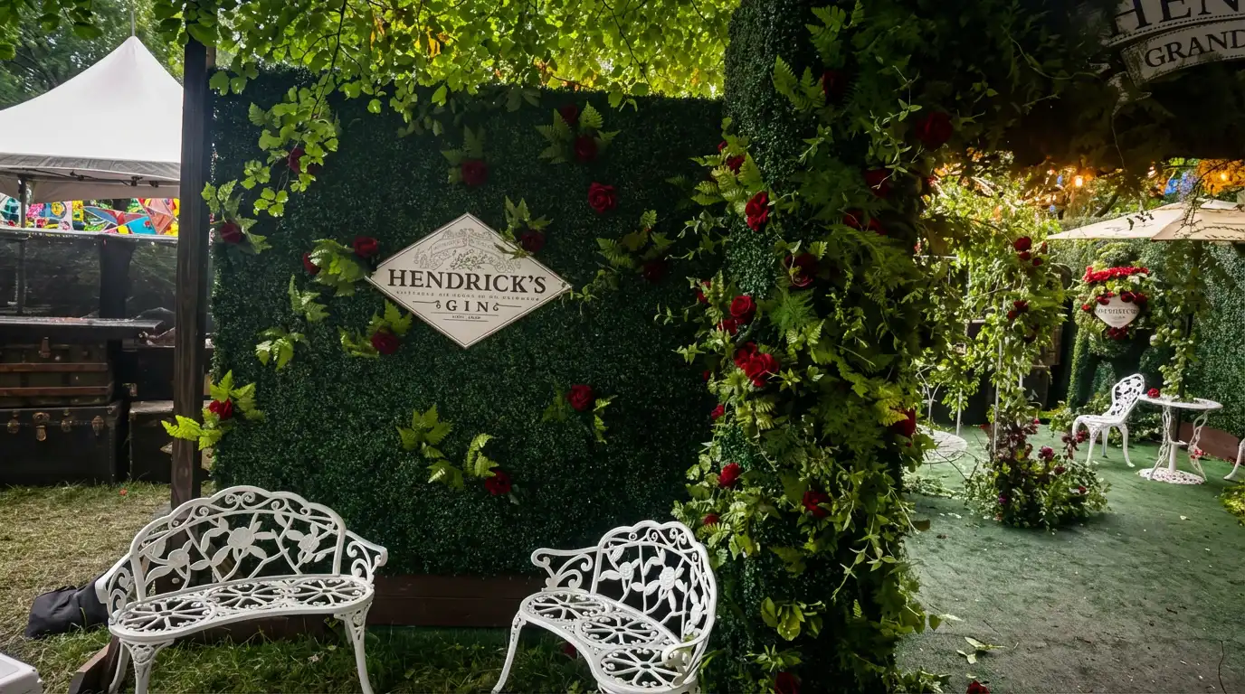 Custom hedge experience cube installation at Lollapalooza in Chicago thumbnail 5